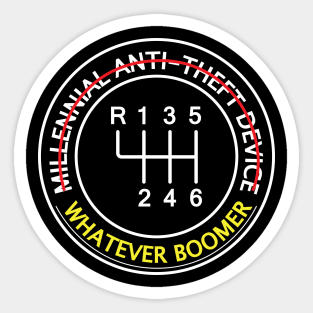 Whatever Boomer 6 Speed Manual Transmission Gearbox Sticker